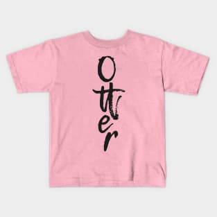 Otter in Black Kids T-Shirt